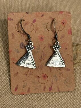 Sterling Silver Native American Indian Themed Earrings